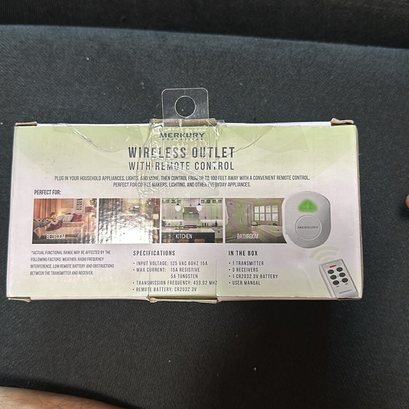 Merkury Innovations Wireless Outlet with Remote Control 3 Pack - Picture 2 of 2